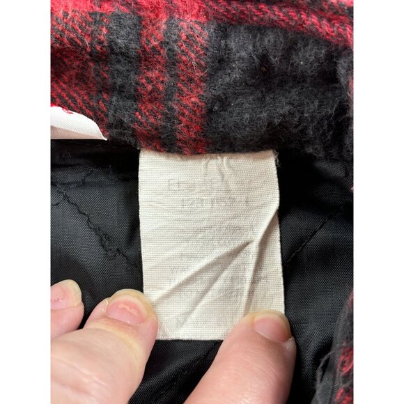 WearGuard Flannel Jacket Shacket Red & Black Plaid Chores Barn XL Buffalo Check - Picture 4 of 8